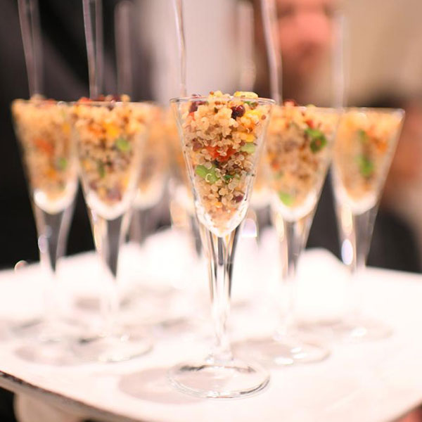 Quinoa Salad With Edemame Beans, Red And Orange Peppers, Corn, Craisins - Quart